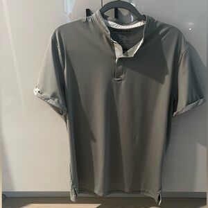 MADE BY MANTRA - Men’s Green Performance Band Collar Polo Size L